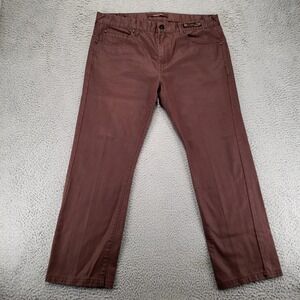 JNCO 85 Pants Mens 36x32 Brown Crown‎ Brand 198five Skater Y2K 90s Logo